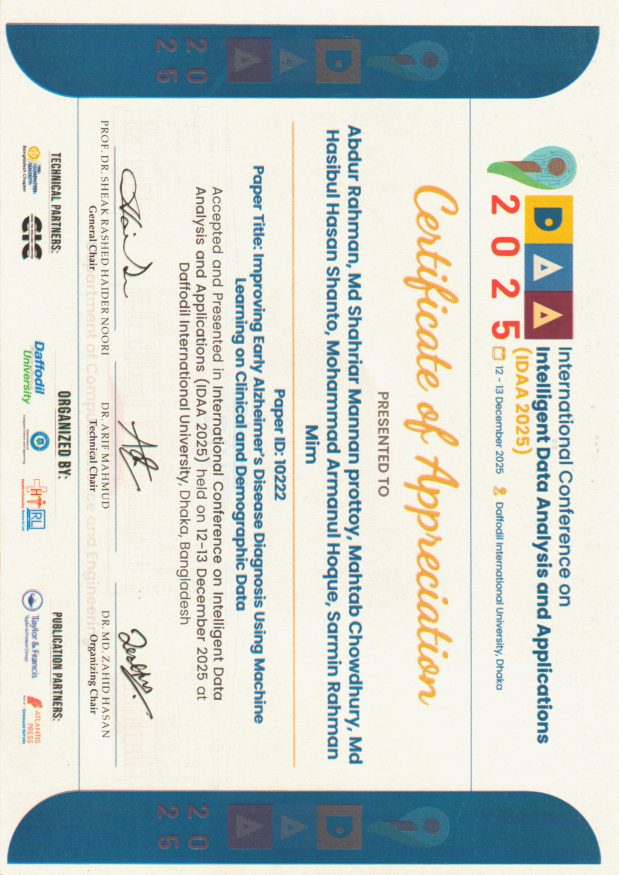 Sigma Institute Certificate 0111