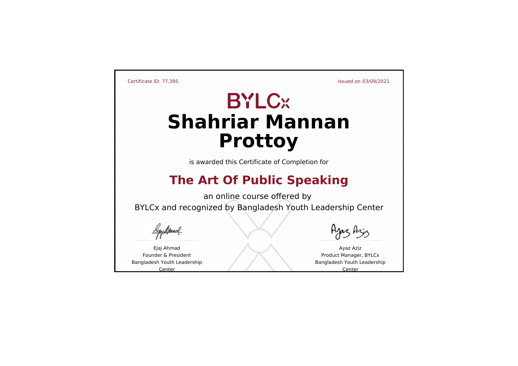 Certification 1