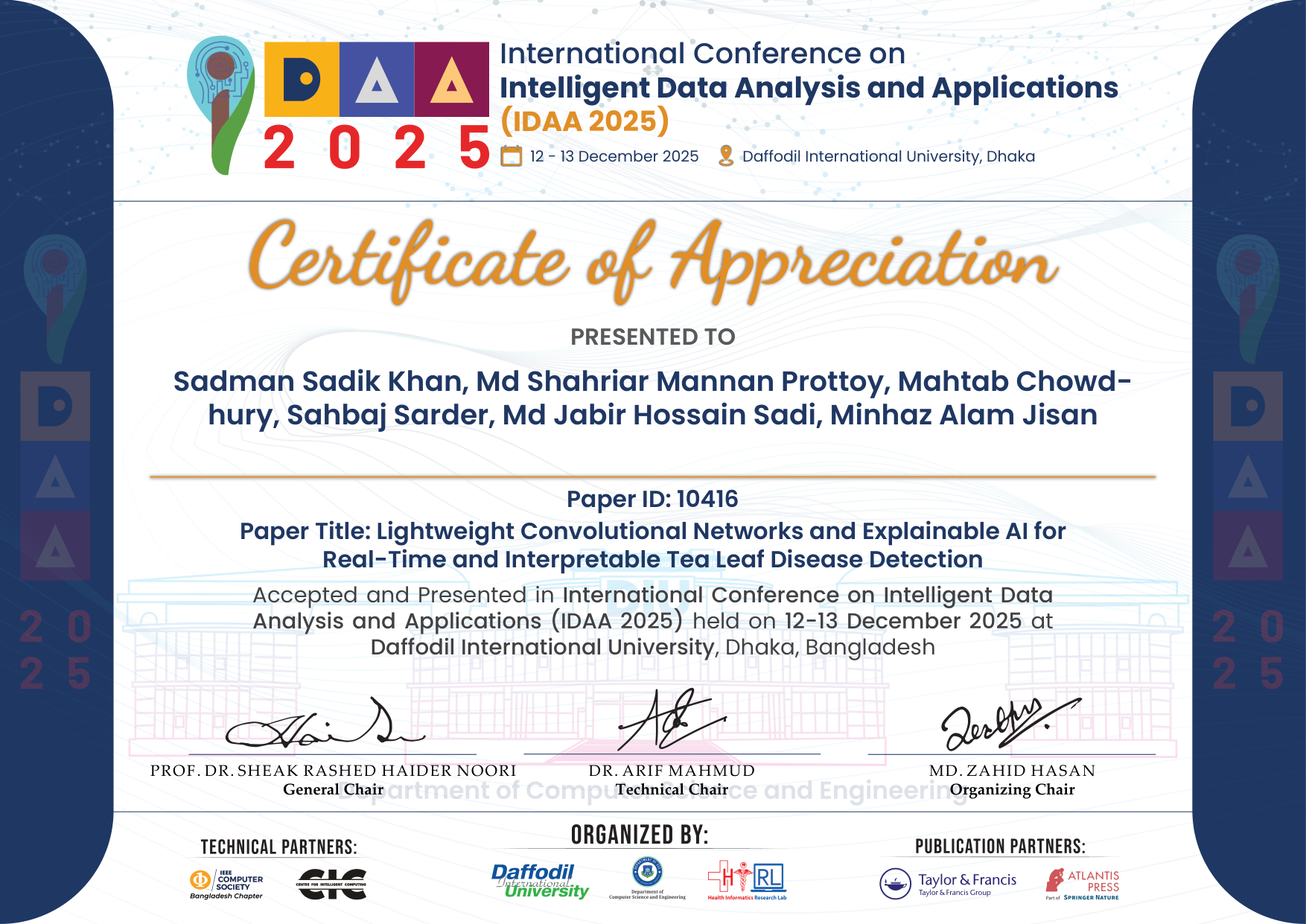 ICCIT Lemon Disease Paper Certificate